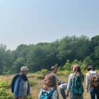 Beaver Island Participants in a meadow